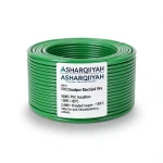 لفة سلك مفرد 2 AWG نحاس مجدول كهربائي، 1000 فولت، عزل PVC +105°C، أخضر، طول 500 قدم | شركة كابلات الشرقية للصناعة
