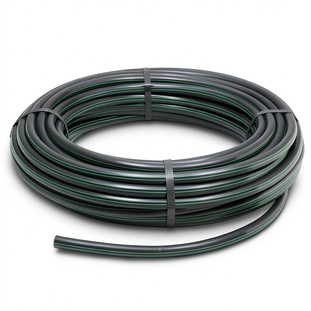HDPE Coil Pipe Pressure 10 Bar PE 100 Size 25 mm Thickness 1.8 mm Black