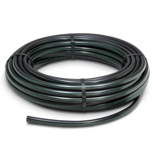 لفة بلاستيك HDPE ضغط 10 بار PE 100 مقاس 32 مم سمك 1.9 مم لون اسود