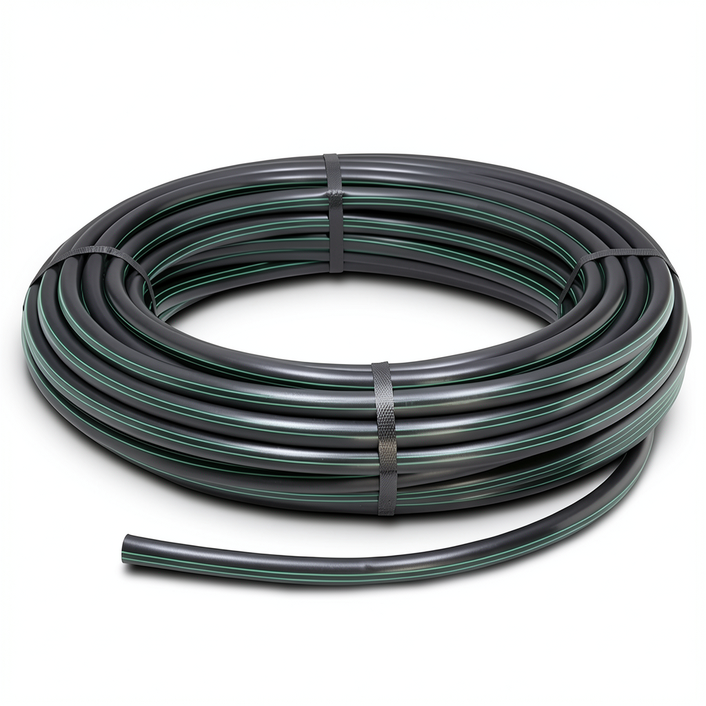 لفة HDPE ضغط 10 بار PE 100 مقاس 50 مم سمك 3 مم لون اسود