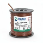لفة سلك مفرد 2 AWG نحاس مجدول مطلي قصدير، جهد 1000 فولت، عزل PVC +105°C بني، طول 500 قدم | شركة كابلات الشرقية للصناعة