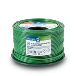 سلك مفرد 10 AWG نحاس مجدول معزول PVC +105°C أخضر، 1000 فولت، طول 2500 قدم | شركة كابلات الشرقية للصناعة