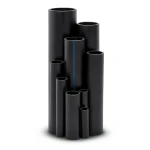 انابيب بلاستيك HDPE ضغط 12.5 بار PE 100 مقاس 180 مم سماكة 13.3 مم لون اسود
