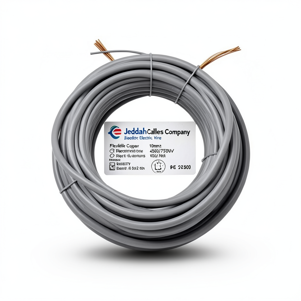 Flexible Copper Electric Wire 10mm2 450/750V Gray | Jeddah Cables Company