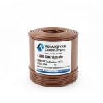 سلك مفرد نحاس مجدول 4 AWG مطلي قصدير، معزول PVC 1000 فولت (+105°C) بني، 500 قدم | شركة كابلات الشرقية للصناعة