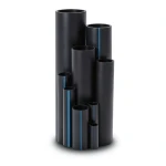 أنابيب HDPE ضغط 12.5 بار PE 100، قطر خارجي 315 مم، سمك 23.2 مم، لون أسود