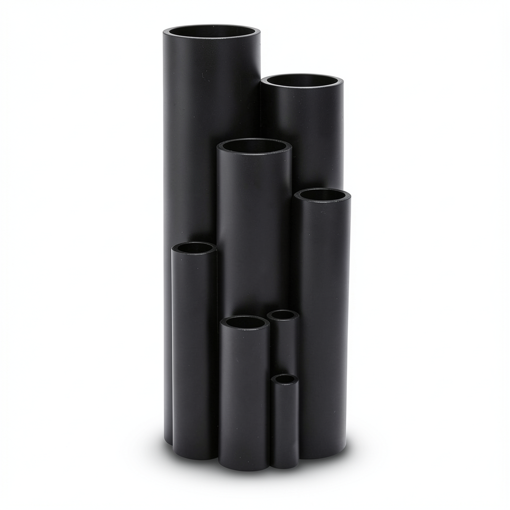 HDPE Pipe Pressure 12.5 Bar PE 100, 450 mm OD, 33.1 mm Thickness, Black