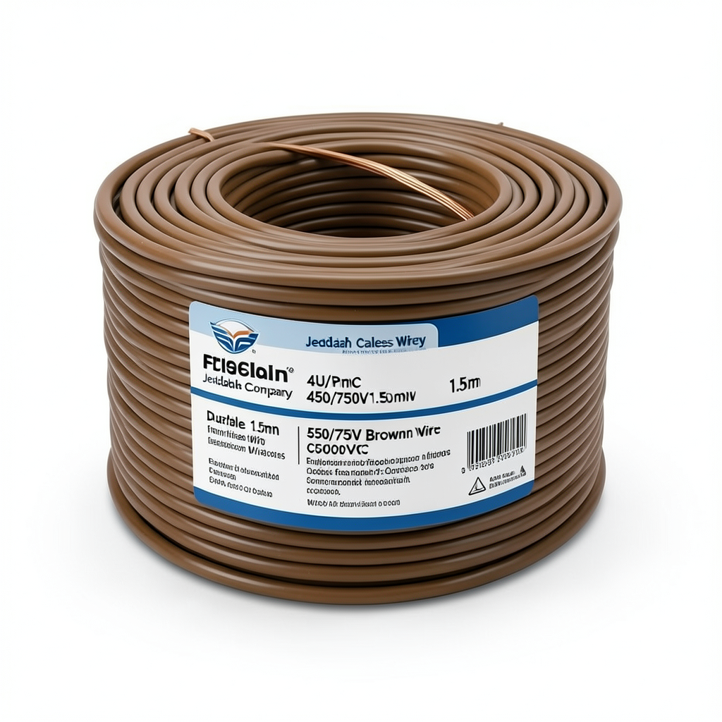 Flexible Copper Wire CU/PVC 1.5mm 450/750V Brown | Jeddah Cables Company