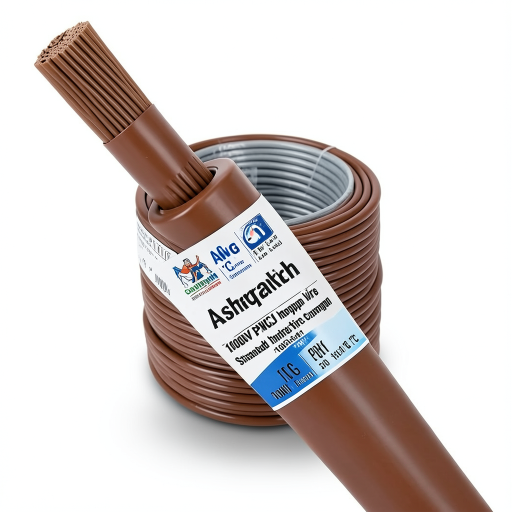 6 AWG 1C Stranded Tinned Copper Wire 1000V PVC Insulation +105°C Brown 500 feet | Asharqiyah Cables Company for Industry
