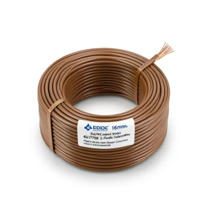 Flexible Copper Electrical Wire CU/PVC 16mm2, 450/750V, Brown | Jeddah Cables Company