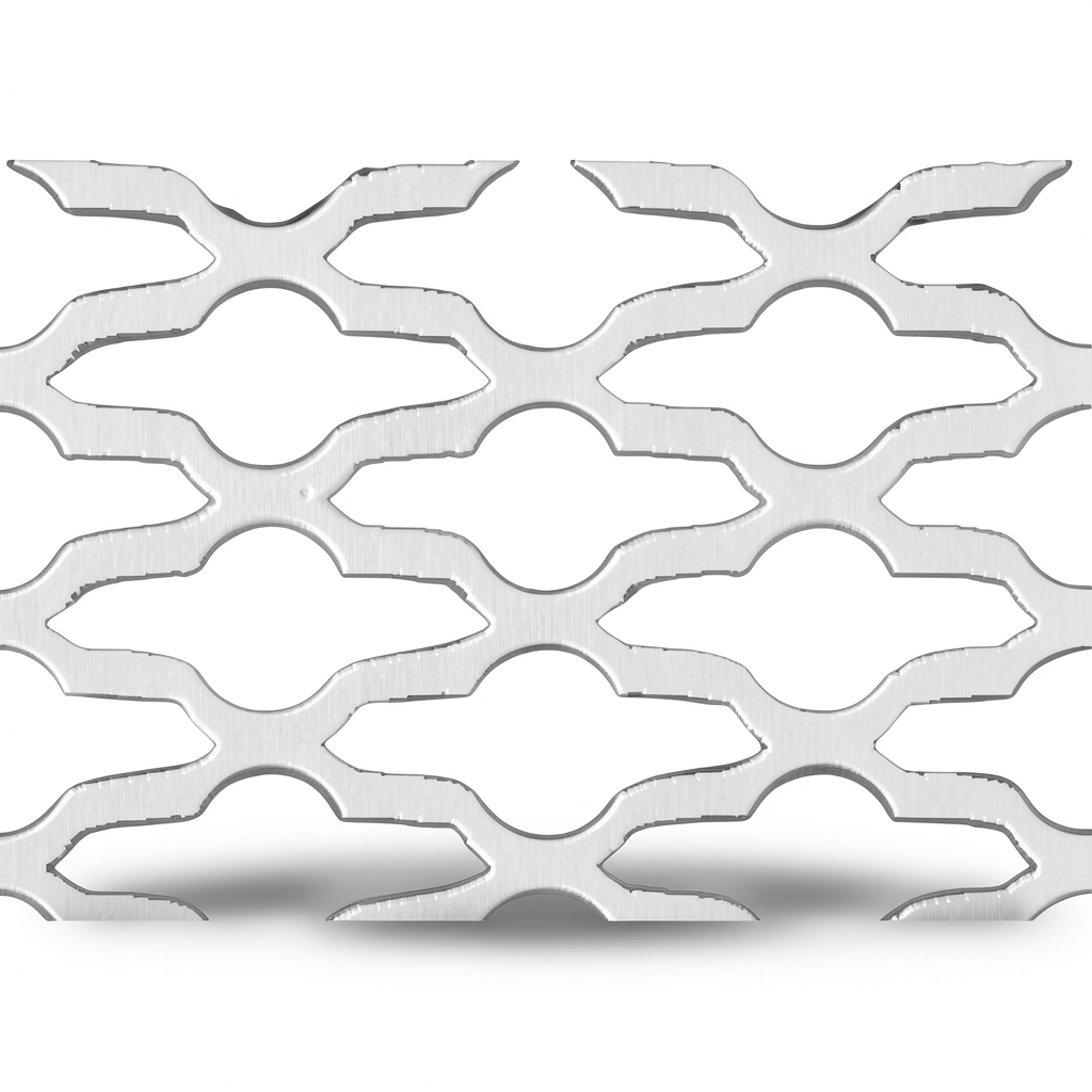 Hot Rolled Expanded Metal Mozakhraf Design Thickness 1.7 mm Size 2.44×1 m