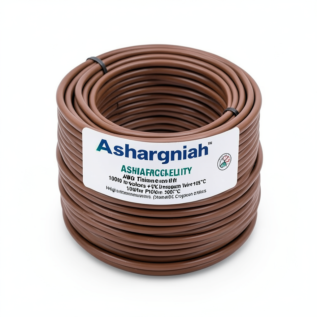 سلك نحاس مجدول مفرد 1 AWG 1000 فولت عزل PVC +105°C بني طول 500 قدم | شركة كابلات الشرقية للصناعة