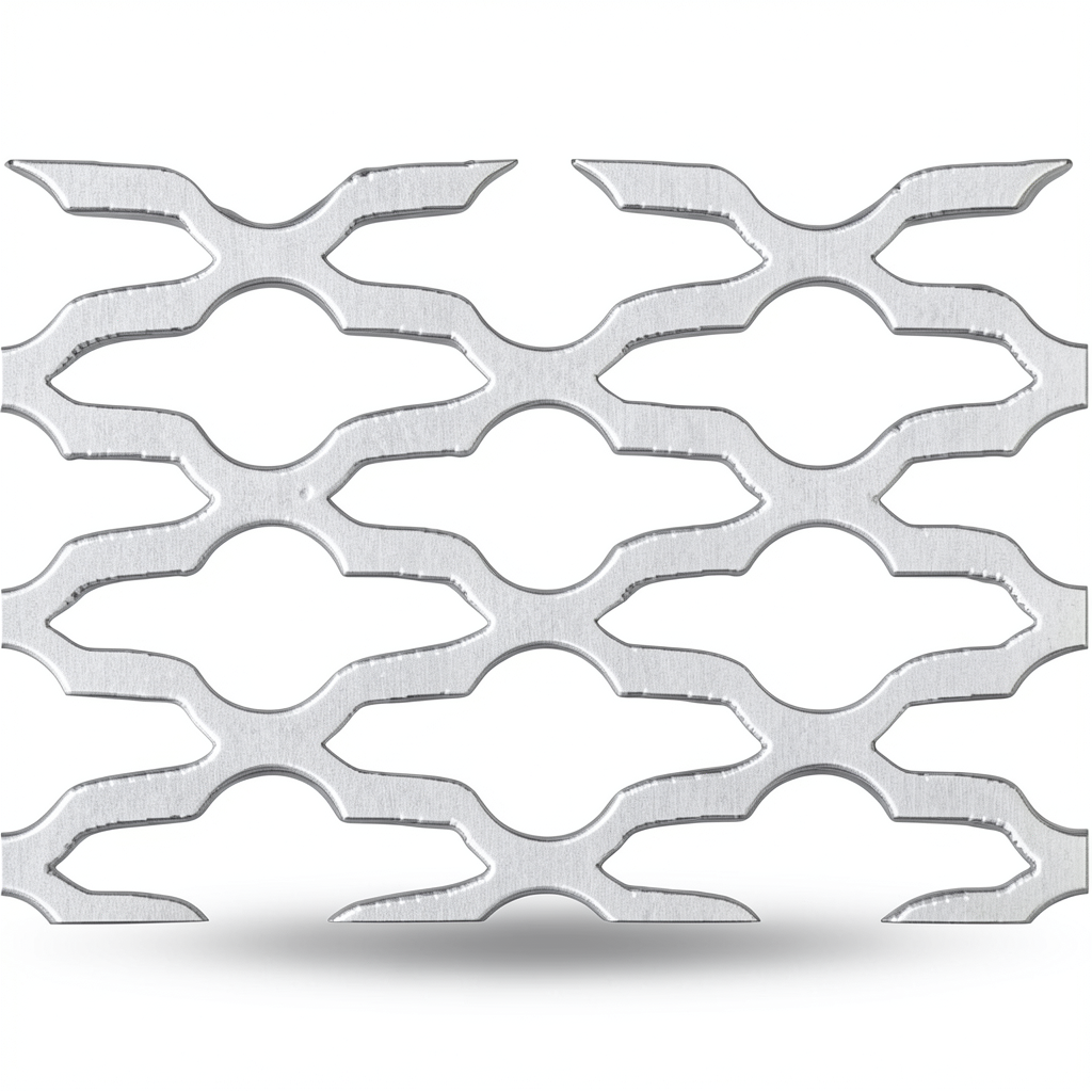 Hot Rolled Expanded Metal Mesh Mozakhraf Form Wire Diameter 1.7 mm Size 1.22×2 m