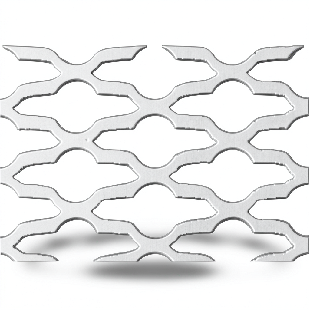 سلك شبك معدني (بقلاوة) حديد مدرفل على الساخن سمك 1.7 مم، عرض 1.22 متر، طول 4 متر، تصميم مزخرف