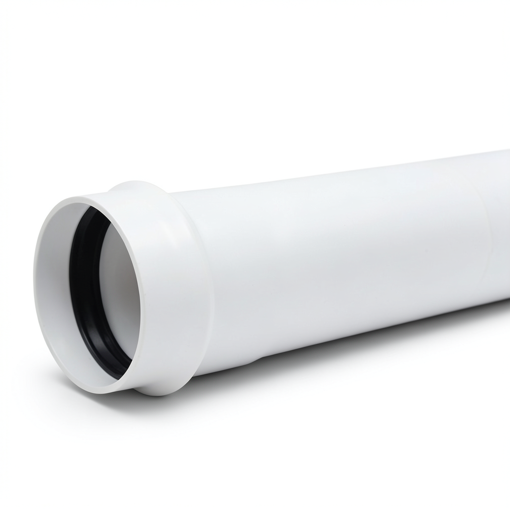 UPVC Plastic Pipe PN 6 Bar Class 3, Size 315 mm, Thickness 9.2 mm, White Color