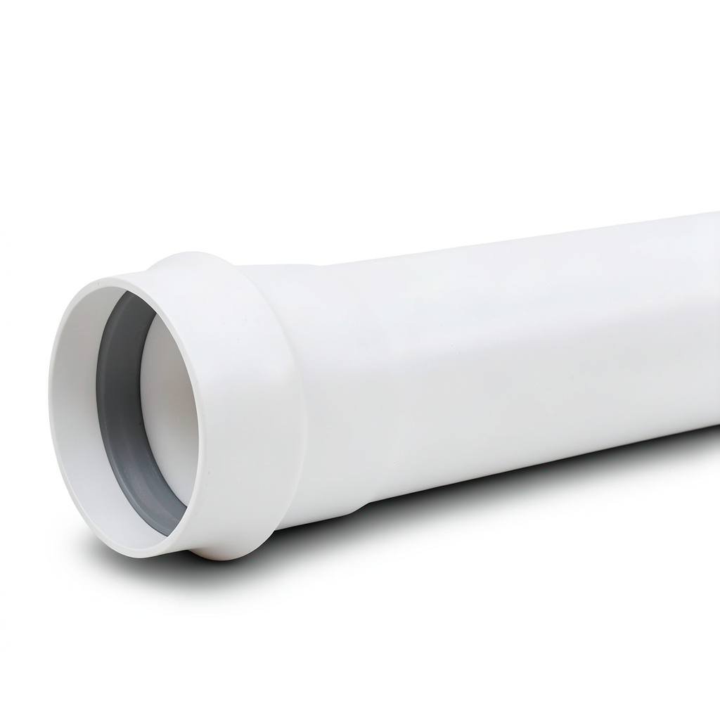 UPVC Plastic Pipe PN 6 Bar Class 3, OD 450 mm, Thickness 13.2 mm, White