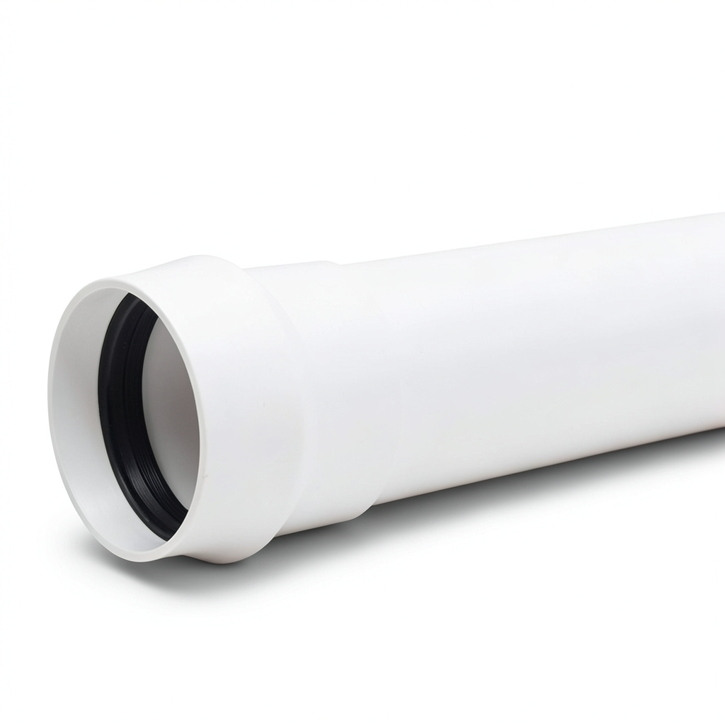 White UPVC Plastic Pipe PN 10 Bar Class 4, Size 110 mm, Thickness 5.3 mm