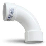 كوع UPVC طويل نصف قطر زاوية 90° قطر خارجي 50 مم لون أبيض | سابكو