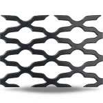 Hot Rolled Expanded Metal Mesh Mozakhraf Shape Wire Diameter 1.5 mm Width 2.44 M Length 7 M