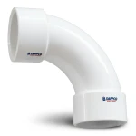 UPVC Elbow Long Radius 90° Outside Diameter 90 mm White Color | SAPPCO