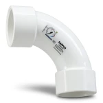 كوع UPVC طويل نصف قطر زاوية 90° قطر خارجي 225 مم لون أبيض | سابكو