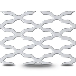 Hot Rolled Expanded Metal Mesh Mozakhraf Shape Wire Diameter 1.7 mm Size 2.44×7 m