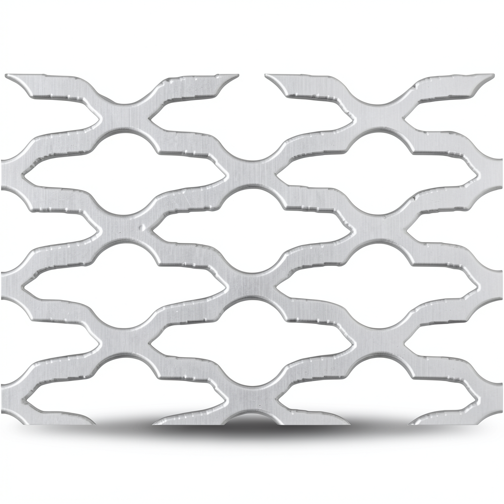 Hot Rolled Expanded Metal Sheet Flattened, Mozakhraf Shape, Thickness 1.7 mm, Width 1.22 M, Length 6 M