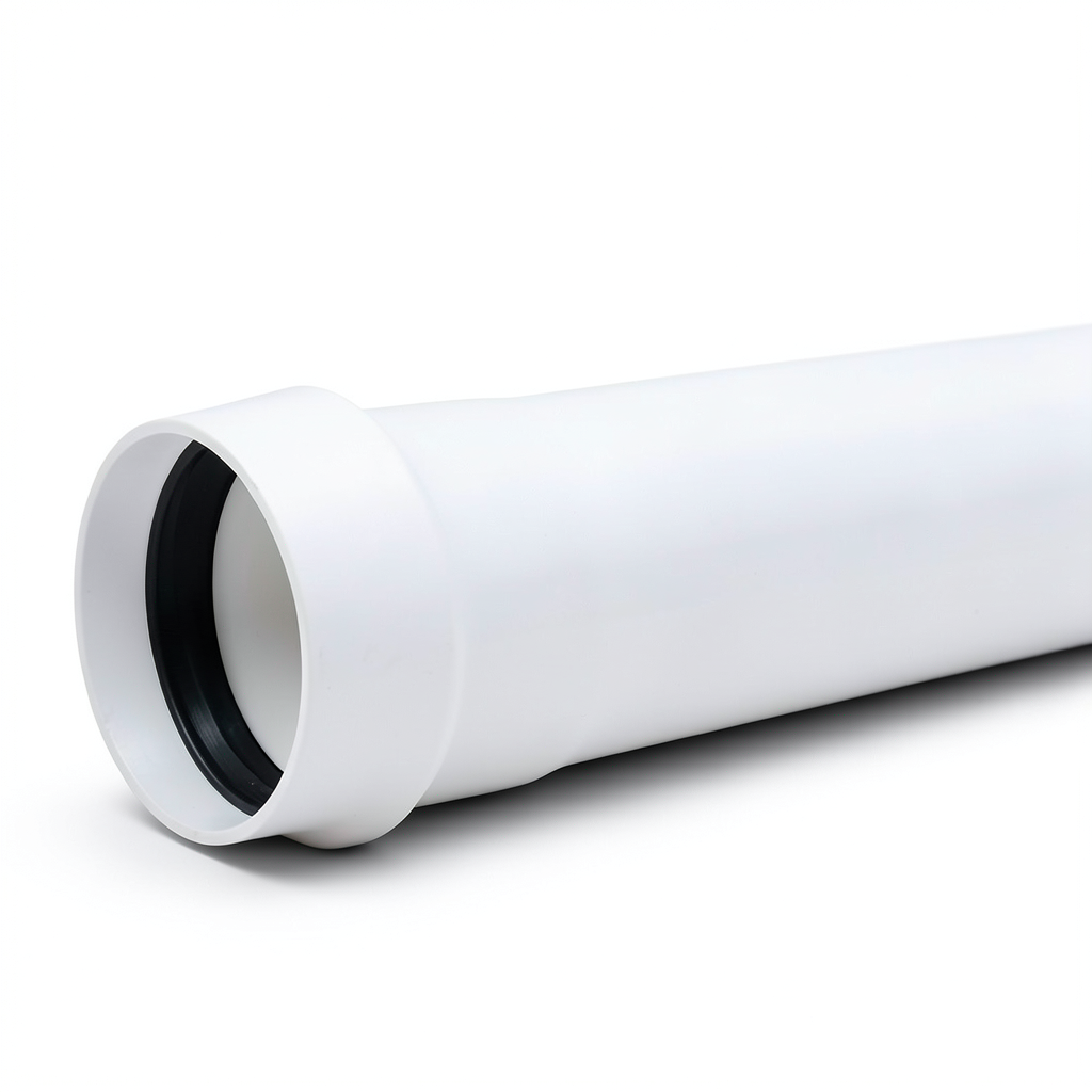 UPVC Plastic Pipe PN 6 Bar Class 3, Size 315 mm, Thickness 9.2 mm, White Color