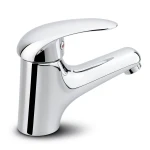 Long Neck Automatic Washbasin Tap Chrome Color