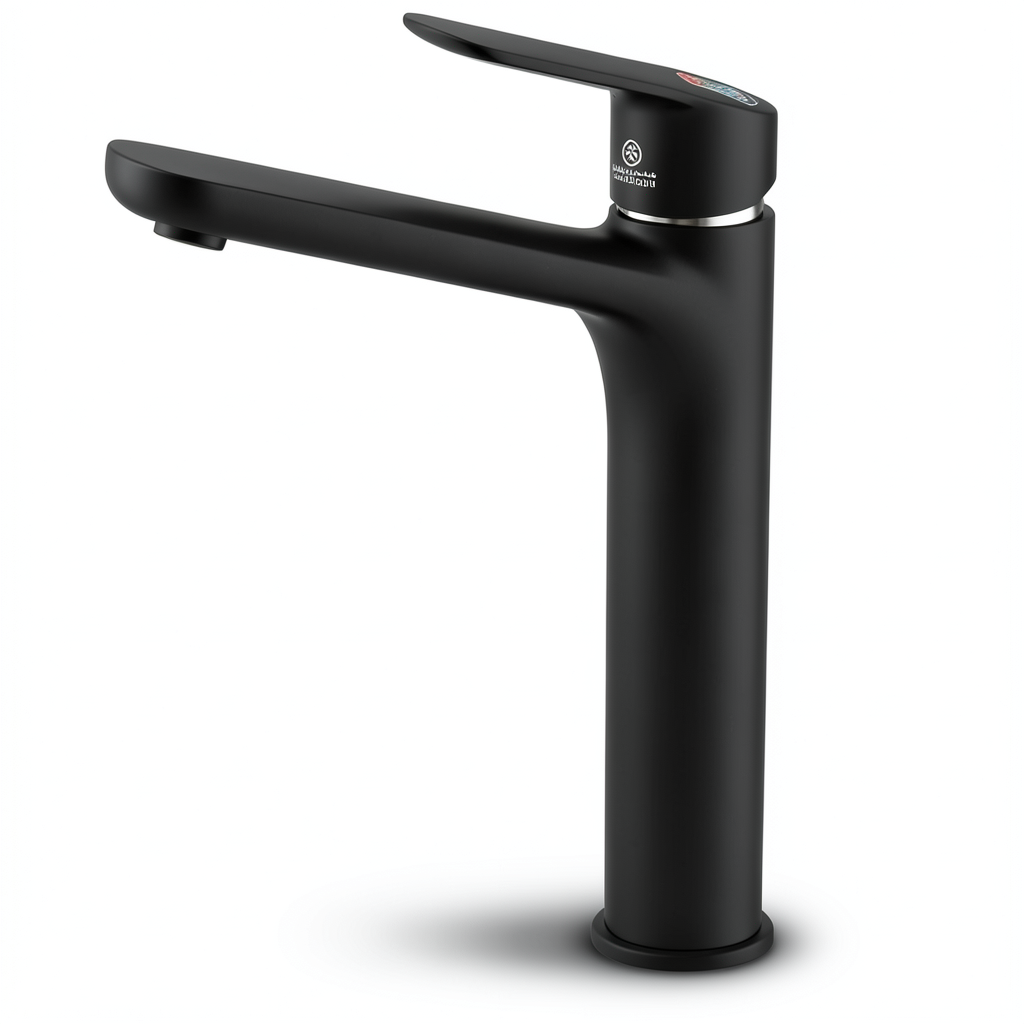 Washbasin Mixer 23 cm Black Color | Saudi Ceramics