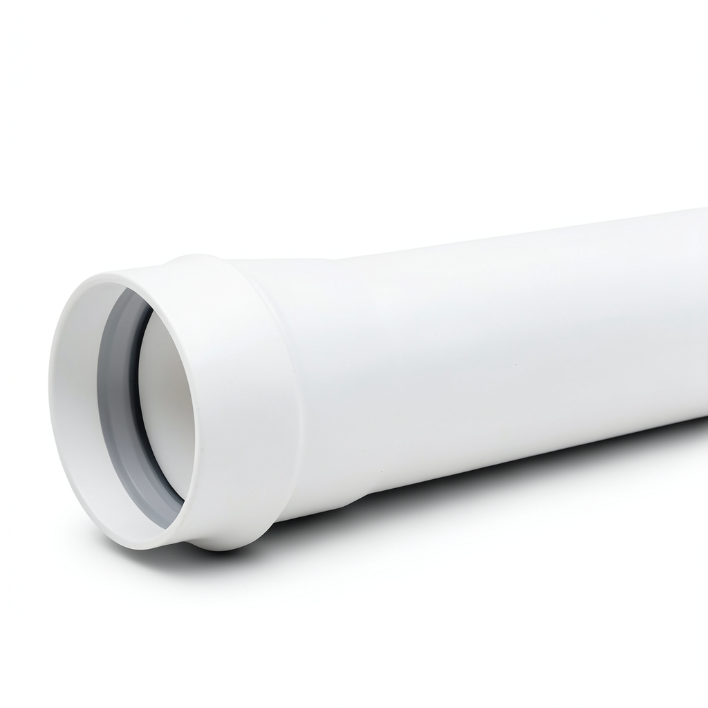 White UPVC Plastic Pipe PN 10 Bar Class 4, Size 110 mm, Thickness 5.3 mm