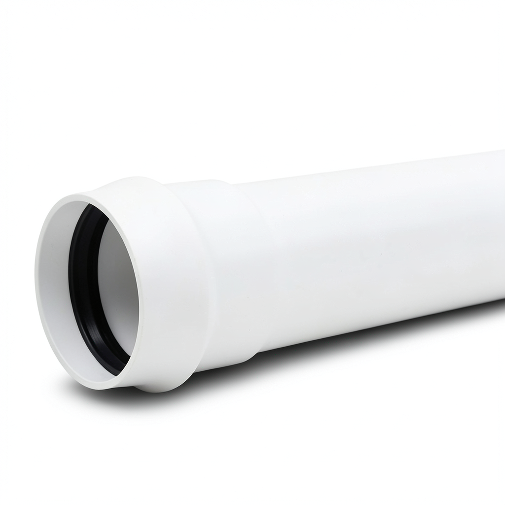 أنابيب بلاستيك UPVC كلاس 2 ضغط 4 بار، قطر خارجي 280 مم، سماكة 5.5 مم، أبيض