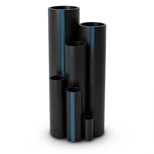 HDPE Pipe Pressure 12.5 Bar PE 100, 315 mm OD, 23.2 mm Thickness, Black