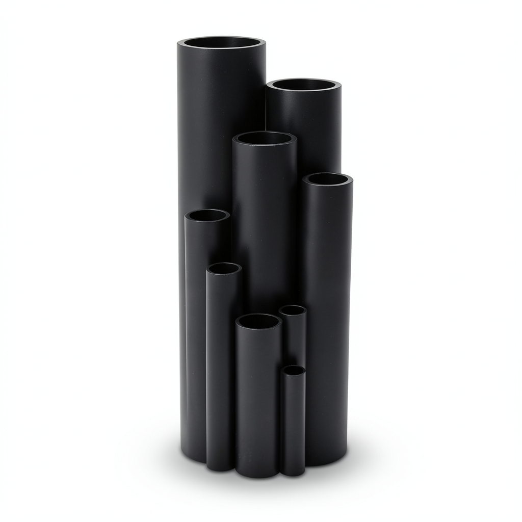 HDPE Pipe Pressure 12.5 Bar PE 100, 450 mm OD, 33.1 mm Thickness, Black