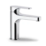 Italian Short Automatic Washbasin Tap, Chrome Color