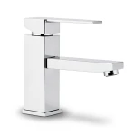 Italian Automatic Square Washbasin Tap Brass Chrome Color