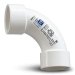 UPVC Elbow Long Radius 90° Outside Diameter 75 mm White Color | SAPPCO