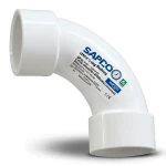 UPVC Elbow Long Radius 90° Outside Diameter 90 mm White Color | SAPPCO