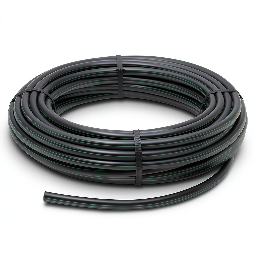 HDPE Coil Pipe 12.5 Bar Pressure PE 100 Size 40 mm Thickness 3 mm Black