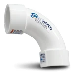UPVC Elbow Long Radius 90° Outside Diameter 140 mm White Color | SAPPCO