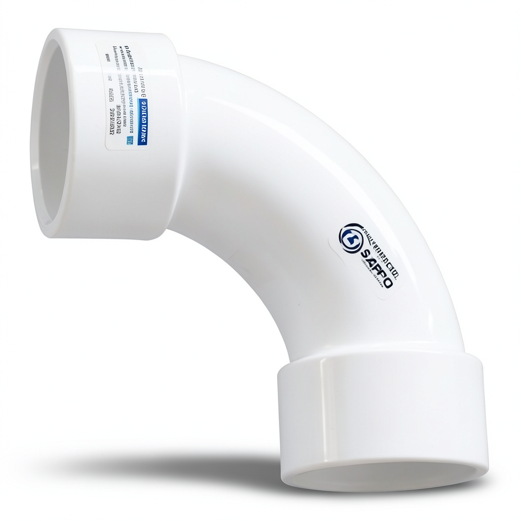 UPVC Elbow Long Radius 90° Outside Diameter 75 mm White Color | SAPPCO