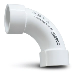 UPVC Elbow Long Radius 90° Outside Diameter 90 mm White Color | SAPPCO