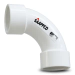 كوع UPVC طويل نصف قطر زاوية 90° قطر خارجي 200 مم لون أبيض | سابكو