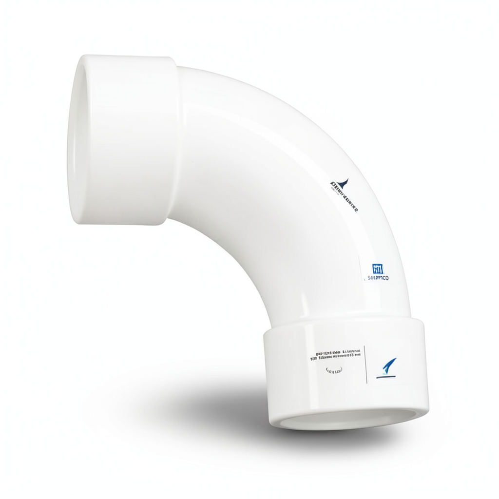 UPVC Elbow Long Radius 90° Outside Diameter 225 mm White Color | SAPPCO