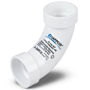 UPVC Elbow Long Radius 45° Outside Diameter 25 mm White Color | SAPPCO