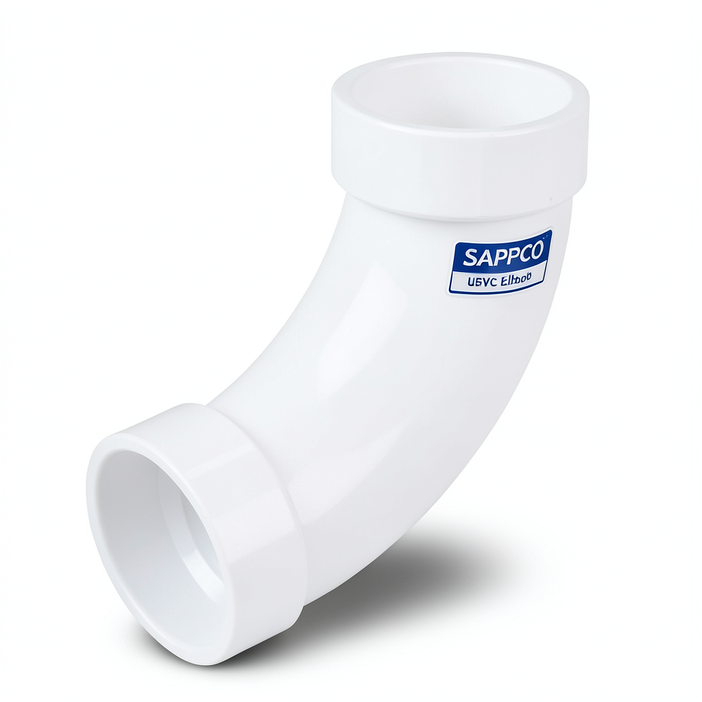 UPVC Elbow Long Radius 45° 63 mm White Color | SAPPCO