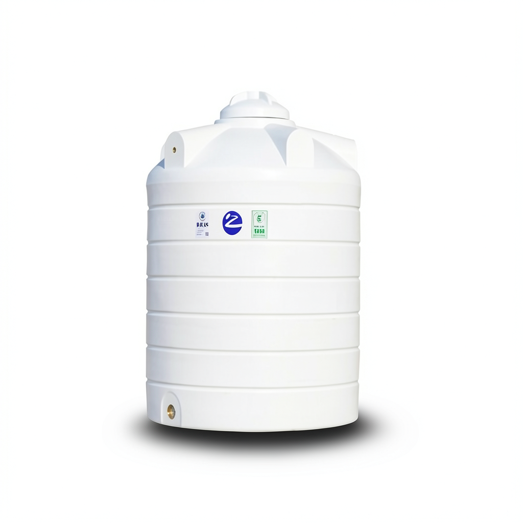 Water Tank Vertical Polyethylene 4000 Liter Capacity, 1730 mm Diameter | Al Zamil Tanks
