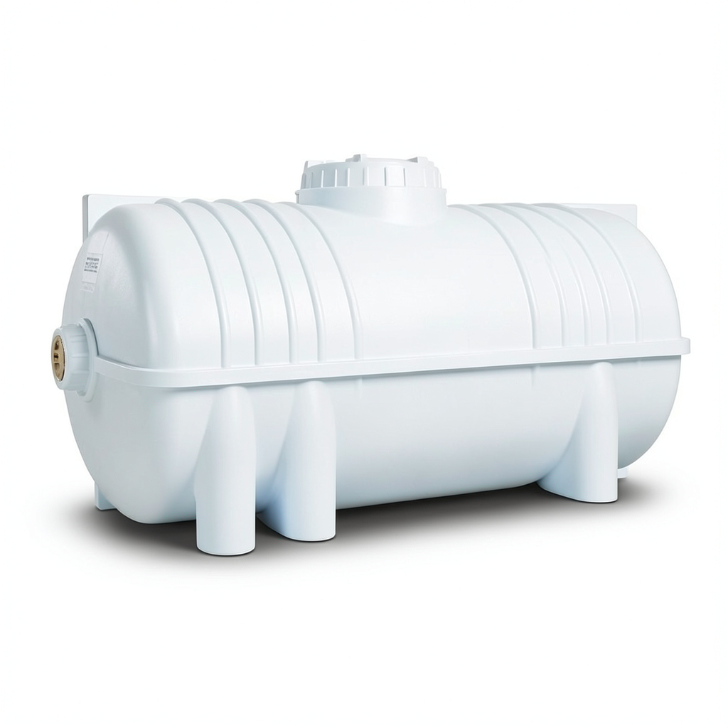 Water Tank Polyethylene 5000 Liter Capacity Horizontal 2647 mm Length