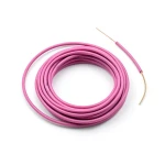 سلك نحاس مصمت مقاوم للحراره احادى النواة معزول PVC 90º مقاس 0.75 مم² 300/500 فولت طول 300 قدم لون زهري | شركة الفنار
