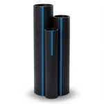 مواسير بلاستيك HDPE ضغط 16 بار PE 80 مقاس 315 mm سمك 35.2 mm لون أسود